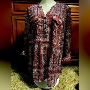 GNW sheer top in beautiful rich colors